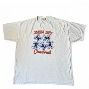 Cincinnati Bengals Snow Dey T Shirt Mens XL White Gildan NFL Football Tee
